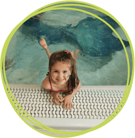 girl in pool